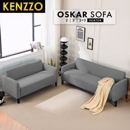 KENZZO: โซฟา โซฟาผ้าแคนวาส ขนาด2 และ 3 ที่นั่ง มีสีให้เลือก เทา/น้ำตาล/เทอร์คอยซ์ (OSKAR Fabric Sofa