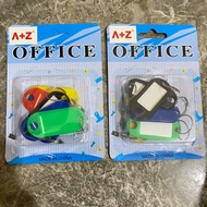 GANTUNGAN a+Z AZ09 Office IDTAG 6 Pcs - Multipurpose White Label Keychain for Office
