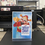 In Mã QR Ông Thần Tài - Kệ Menu Qr - Mã Quét Qr - Standee Để Bàn Có In Theo Yêu Cầu Đẹp
