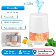 MiLife Salt Lamp Humidifier Aromatherapy Machine 3 Levels Lightness 2/4/6-Hour Timer Auto Shut-Off