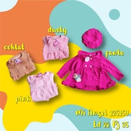 Mi angel 125159 Baby Jacket Kids 8-18 Months Hat Butterfly App