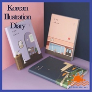 [Korea Busan Market] End of the day, start of the day, 2022 Diary Korean Illustration Diary. Top quality inner paper. Daily/Weekly/Monthly planner. Korean staionery