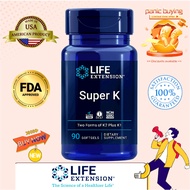 Life Extension Super K 90 Softgels Vitamin K2 K1 Supplement