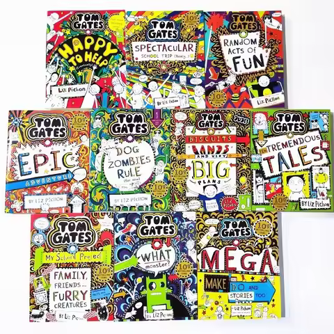 10 Books Second Season 11-20 Doodle Graff Genius Tom Gates English Educational Handwriting Cartoon C