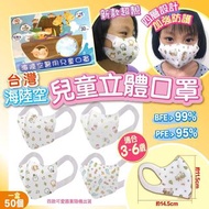 👦🏼😷台灣製-海陸空兒童立體口罩(1盒50個)  (馬卡龍系列隨機出貨😷)（ $99/盒，4盒起$89/盒）- 約7月中至尾到貨