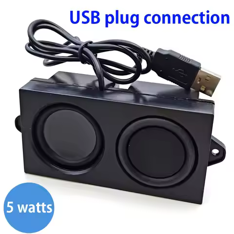 USB Plug Loudspeaker，Computer Case with Built-in Speaker 5-Watt Speaker Sound Card Motherboard 9-Pin