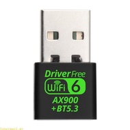 Best Double Band USB  Networking Adapter BT5 3 WiFi 6 AX900 Mini Dongle