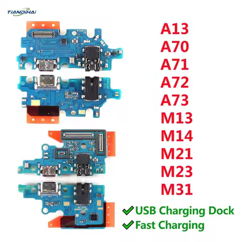 USB Charging Port Board Flex Cable For Samsung Galaxy A13 A70 A71 A72 A73 M13 M14 M21 M23 M31 Charge