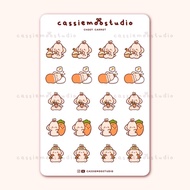 Carrot Sticker Sheet CH007 | Waterproof | cassiemoostudio
