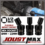 1/2 INCH FLEXIBLE IMPACT BOX HEX SOCKET IMPACT WRENCH ADAPTER 8MM TO 22MM HEX SOCKET SIZE AUTOMOTIVE