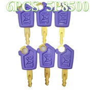 6PCS Purple 5P8500 Ignition Start and Door Lock  Key ,For Cat Excavator Dozer Loader 5P8500 with CAT