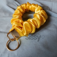 Sissy Fits Handmade Satin Scrunchie Wristlet Key Fob | Soft Elegant Wrist Strap | Limited Design