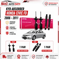 KYB Excel-G Gas Shock Absorber Front Rear Pair Set For Honda Civic FD 1.8S 1.8E 2.0S 2.0E 2.0EL 2006