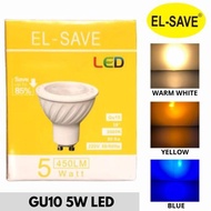 EL-SAVE GU10 LED Bulb 5W Warmwhite/ Yellow / Blue Mentol LED GU10
