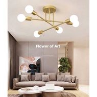 Minimalist LED Ceiling Light 6 Branches Ceiling Light E27 260V socket