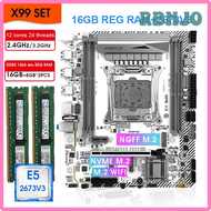RBNJO JGINYUE X99ชุดวงจรหลัก Xeon E5 2673 V3โปรเซสเซอร์16G(2*8) 1866 MHz หน่วยความจำหน่วยความจำ ECC