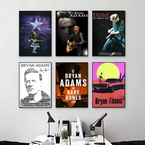 Singer Bryan Adams Poster Posters Anime Room Decor Decoration Movie Backpack Wall Interior Music Wal