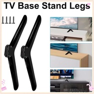 BORAG TV Stand Base Mount, Universal Black TV Base Stand Legs,  With Screws TV Stand Leg Base Bracke