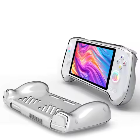 Protective Case For Anbernic RG557 Machine Cover TPU Cooling Transparent Anti-drop Case