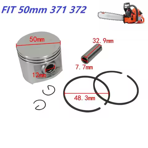 Engine Rebuild 50mm Piston Ring Pin Circlip Kit for Husqvarna 365 371 362 371XP 372 372XP Chainsaw S