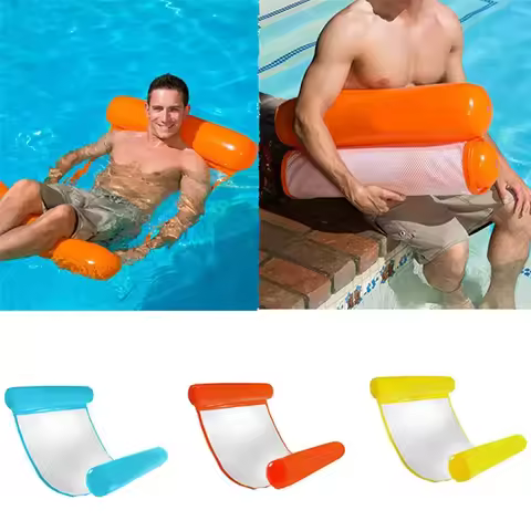 105x80cm Inflatable Floating Water Hammock Air Mattress Swimming Hammock Boat Pool Chair Summer Seat