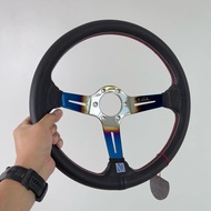 Nardi Stir Racing Mobil Kulit Burntip Blue Titanium Celong Universal