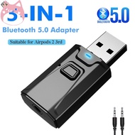 Bluetooth 5.0 Receiver Transmitter 3 In 1 Mini Stereo AUX USB 3.5mm Audio Wireless Adapter For TV PC Car HeadphonesTCH1