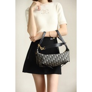 DIOR/DIOR D-Journey Bag Large Size Small Ingot Dumpling Bag Underarm Bag hobo