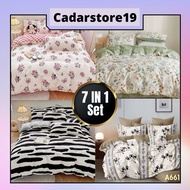 CADAR 5D PREMIUM QUALITY 1200TC 7 In 1 Fitted Bedsheet With COMFORTER/SELIMUT (QUEEN/KING)