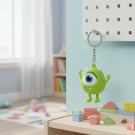 Cute LED sound keychain with big eyes and an ILOVEYOU message, perfect as a gift for couples to hang