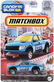 Matchbox Ford F150 SVT Raptor Diecast Car, Blue, 1:64 Scale, Candy Blox Series 6/6