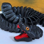 Rice Large Movable Movable Mouth Print Python Ornaments Python 3d Jungle Jungle Python 74cm