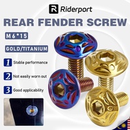 Universal M6*15 M5-15  Screw Fender Skru Exhaust Pipe End Cap Rear Fender Screw Skru Titanium / Gold