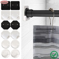 XUESHAN 2pcs Shower Curtain Rod Bathroom Wall Adhesive Screw Fixation No Drilling Stick Tension Hold