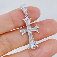 Hip Hop Cross จี้สร้อยคอ 925 เงินสเตอร์ลิงชุดบุคลิกภาพเครื่องประดับอินเทรนด์แฟชั่น Ins สไตล์อุปกรณ์เ