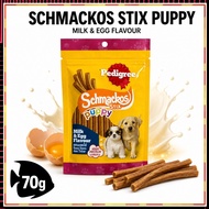 [SISTER PET] Pedigree Schmackos Stix Puppy Milk & Egg Flavour 70g | Soft & Chewy Dog Treats | High P