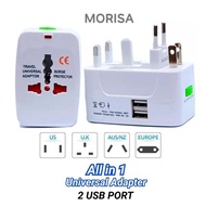 USB Universal Adapter Plug International Travel Adapter Plug Socket Worldwide All in One