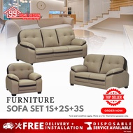 99 HOME : SF912 - 1S+2S+3S/2S+3S LIVING ROOM SOFA SET COVERED BY CASA LEATHER