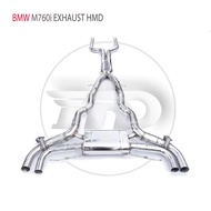 HMD Stainless Steel Exhaust System Performance Catback for BMW M760i G12 N74 6.6T Engine 2016  Muffl