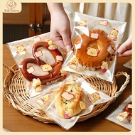 [Happiness ] 100pcs Butter Bear Toast Packaging Bag Bread Packaging Bag Donut Packaging Butterfly Cr