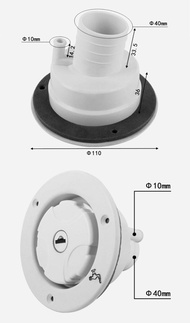 Andymarine RV Caravan Gravity Water Inlet พร้อมล็อคถังน้ําบรรจุพอร์ต RV Camper Waterway อุปกรณ์เสริม