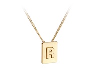 สร้อยคอตัวอักษร ลิซ่าเซลิน งานชุบทองคำขาว26 letter necklaceพร้อมส่ง14kเครื่องประดับ