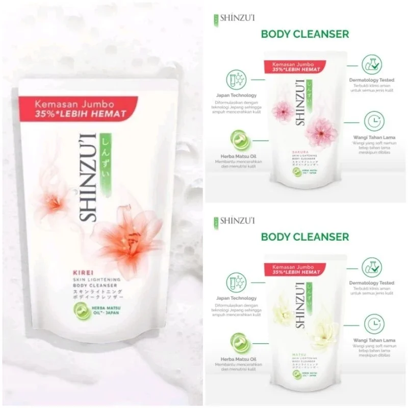 Sinzui body wash refill. Sinzui sabun cair 800 ml. Sinzui aroma kirei,sakura,matsu.