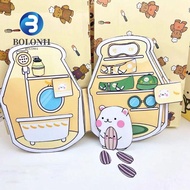 BO Hamster Banana Milk Quiet Book, Beanie Book Material Pack Homemade Banana Milk Quiet Book, Dodo B