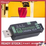 Henye Wisoqu USB to CAN FD Adapter  Based on Canable2.0 Support 2.0 A B Protocol Multiple Firmware O