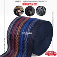 2.5cm Tali Sandal & Beg Motif Biska / Ethnic Sandal Strap / Bag Webbing DIY | Cotton Polyester