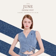 ノノJune Jeans Sleeveless Side Belt Decoration 511ノノノ