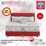 Springbed Alga Platinum Pillowtop "Elegance" FULL SET Kasur Spring bed