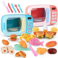 Simulation Kitchen Pretend Play Toys Kids Mini Microwave