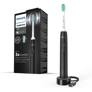 Philips Sonicare 3100 Series Electric Toothbrush with Sound Technology with Pressure Sensor and Brush Head Indicator, HX3671/14, Black